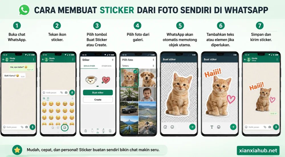 Tutorial membuat sticker dari foto galeri di WhatsApp tanpa aplikasi tambahan