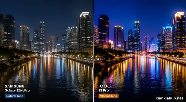 Hasil kamera malam Samsung Galaxy S26 Ultra vs iQOO 13 Pro