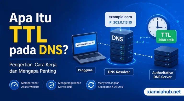 Ilustrasi apa itu TTL pada DNS beserta cara kerja DNS cache dan DNS resolver.