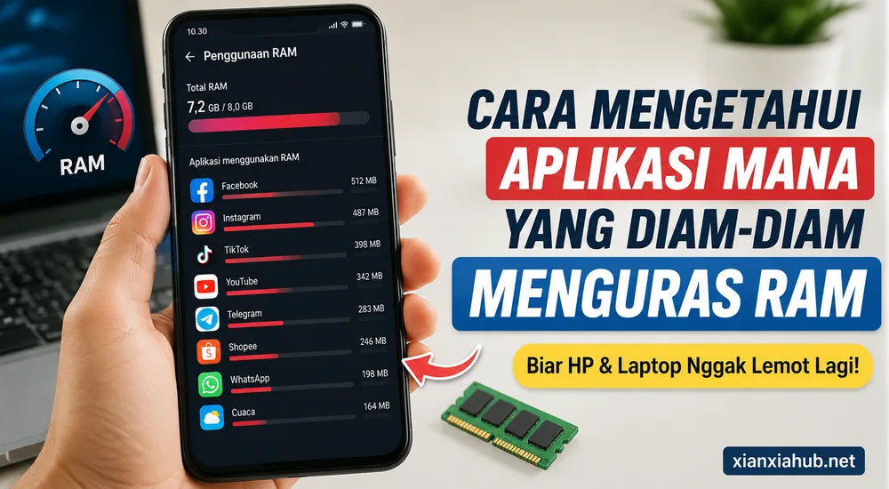 Cara mengetahui aplikasi yang diam-diam menguras RAM di HP Android agar perangkat tidak lemot