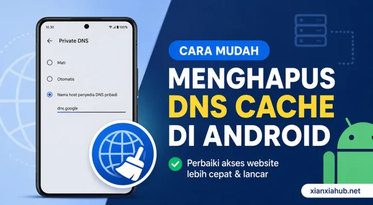 Cara menghapus DNS cache di Android untuk mengatasi masalah akses website dan memperbarui koneksi DNS.