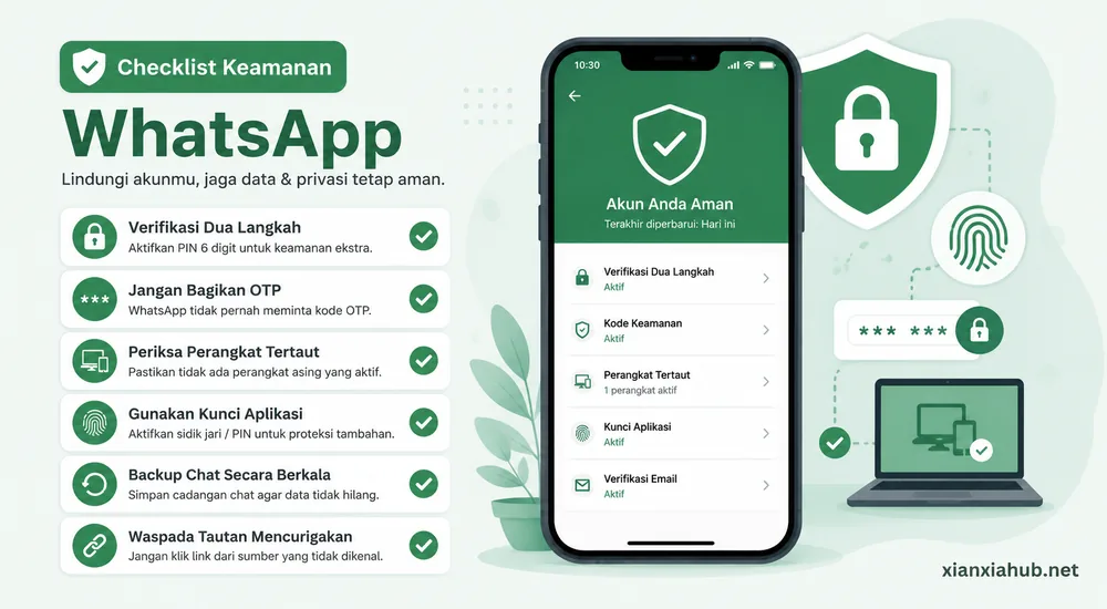 Checklist keamanan WhatsApp untuk mencegah akun disadap