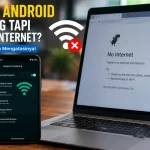 Hotspot Android Tidak Ada Internet? Ini Penyebabnya Penyebab hotspot Android terhubung tetapi tidak ada internet pada laptop beserta ilustrasi koneksi hotspot