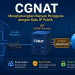 Fungsi CGNAT dan Cara Kerjanya Cara kerja CGNAT dalam membagi satu IP publik untuk banyak pengguna
